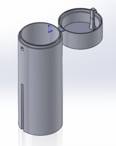 Image of childproof bottle CAD.
